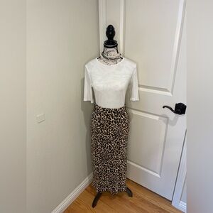 Renee C. Tan and Brown Midi Pencil Skirt Night Out Nordstrom Rack Purcha…